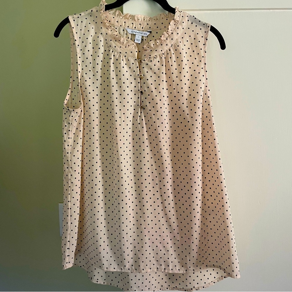 41 Hawthorn light pink sleeveless blouse, size L